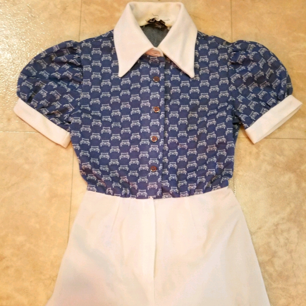 Beautiful 60s mod boho romper jumper